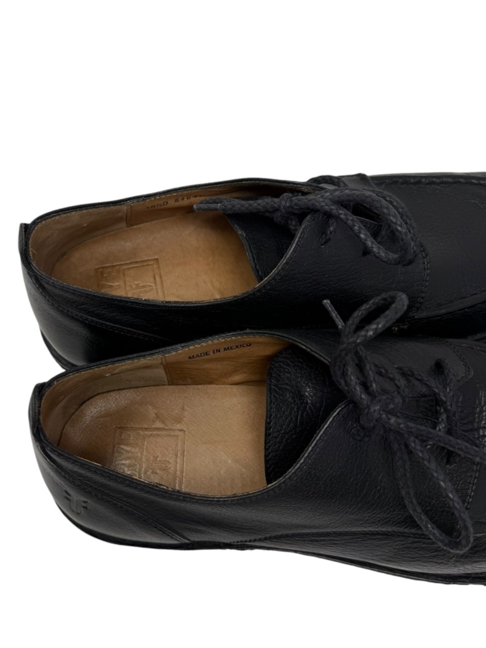 Frye Men’s Black Leather Lace Up Dress Shoes - Picture 8 of 11